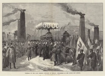 Funeral of the Late German Emperor at Berlin, Procession in the Unter den Linden